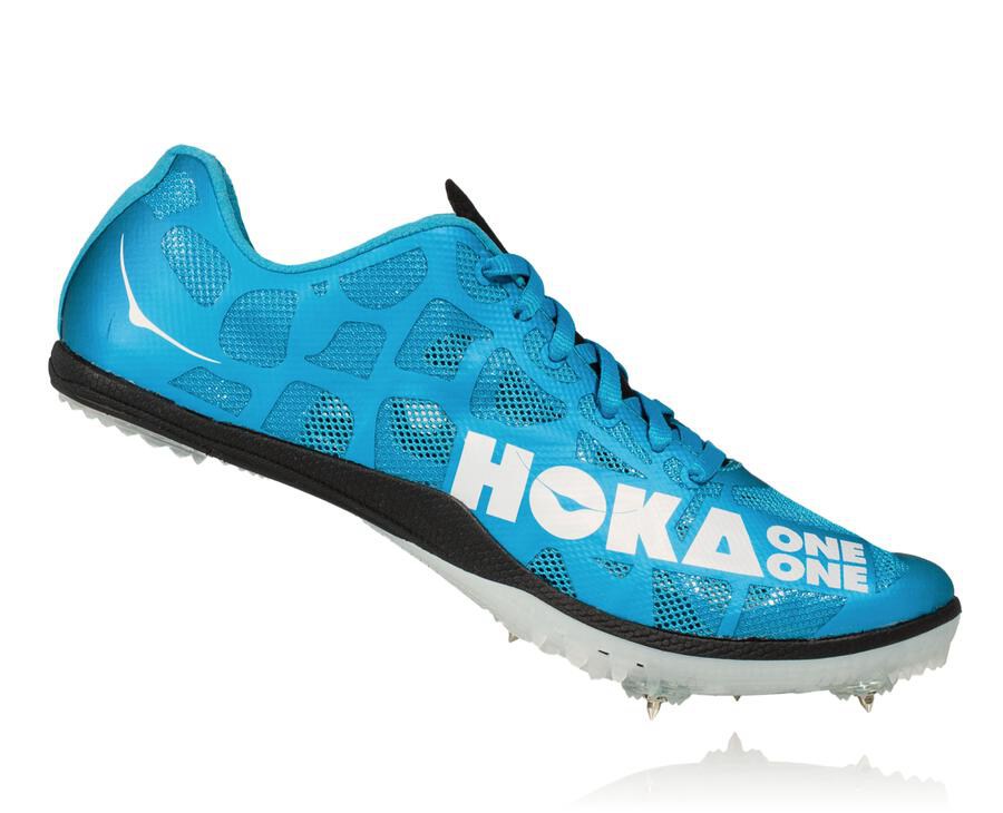 Hoka One One Çivili Koşu Ayakkabısı Erkek Mavi/Beyaz - Rocket X - VU3084512